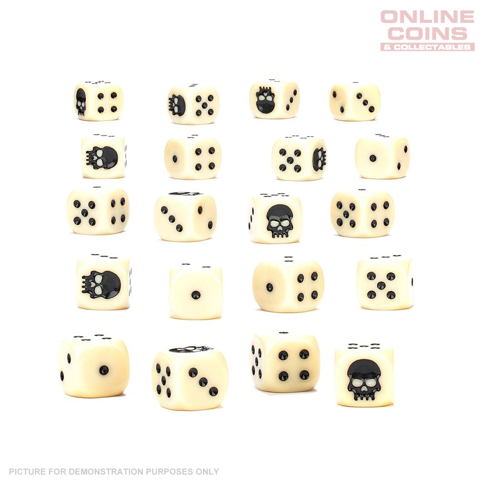 Warhammer Dice (2026) Mini Bone Coloured 20-Pack Dice